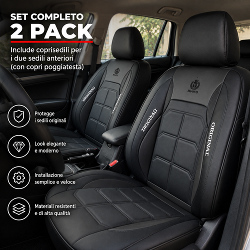 Coprisedili Auto Premium™ – Interni Come Nuovi in Pochi Minuti | Set da 2